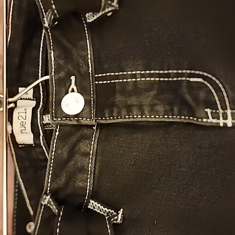 Rue21 Black Flare Women's Cargo Jeans - Picture 5 of 8